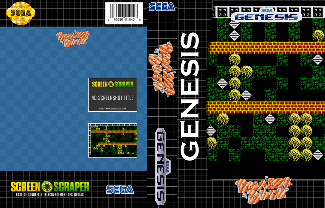 Genesis Boulder Dash — box-texture (SS)