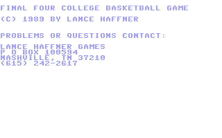 Final Four College Basketball Game — sstitle (WOR)