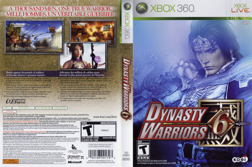 Dynasty Warriors 6 — box-texture (US)