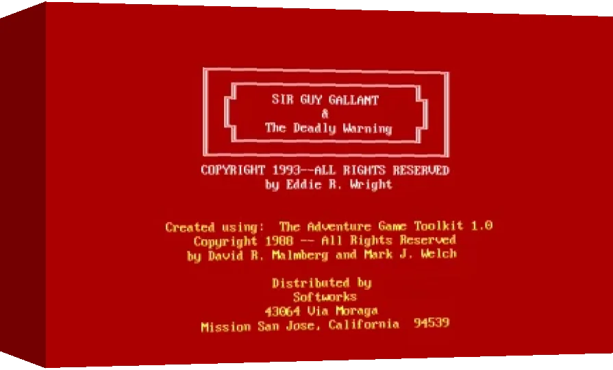 Sir Guy Gallant & The Deadly Warning — box-3D (WOR)