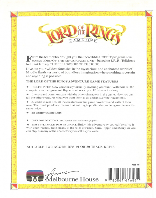Lord of the Rings - Game One — box-2D-back (EU)
