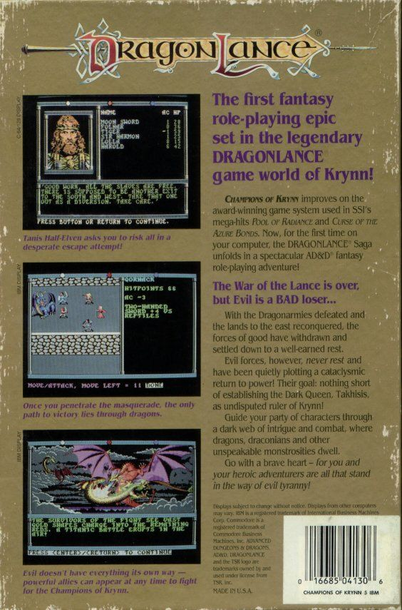 Champions Of Krynn — box-2D-back (US)