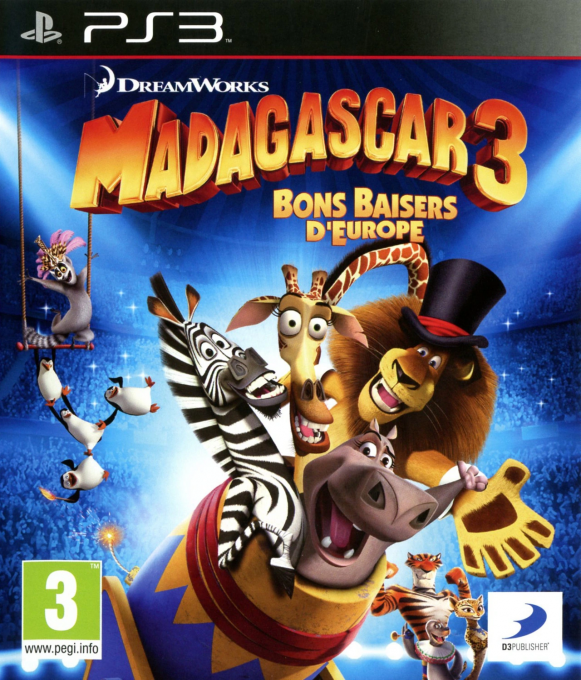 DreamWorks Madagascar 3 - The Video Game — box-2D (FR)