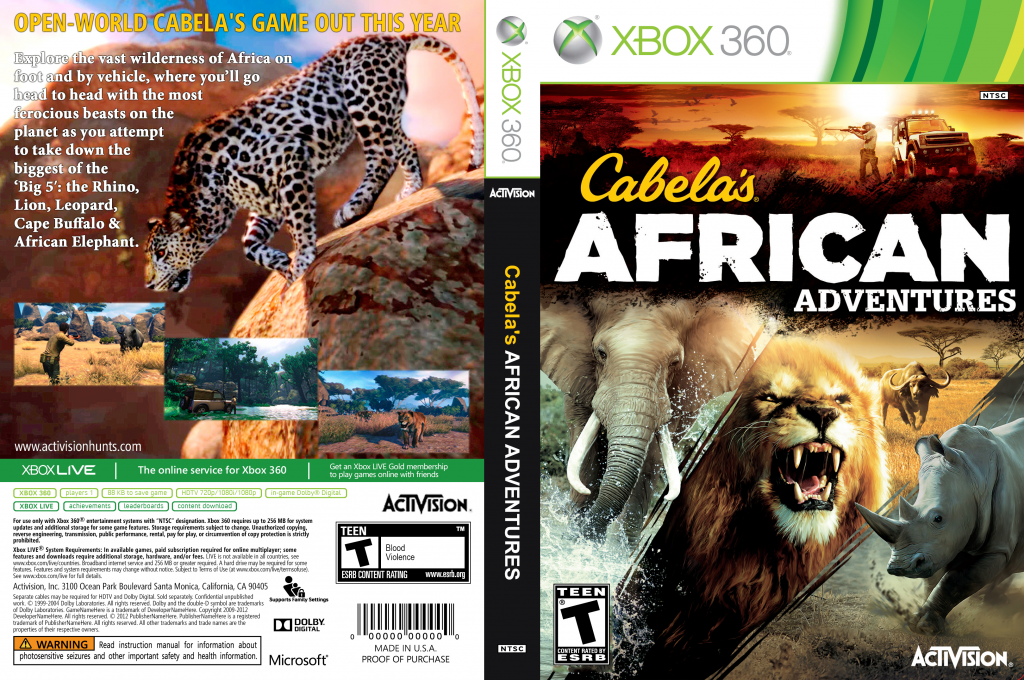 Cabela's African Adventures — box-texture (US)