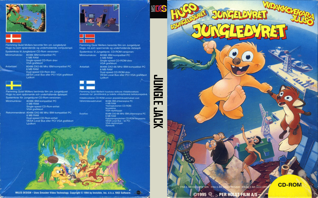 Jungledyret Hugo — box-texture (EU)