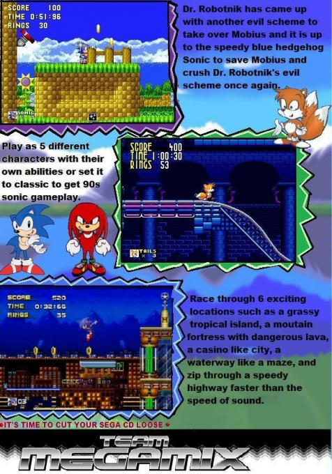 Sonic MegaMix — box-2D-back (US)