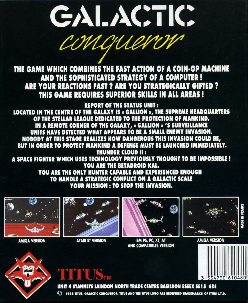 Galactic Conqueror — box-2D-back (EU)
