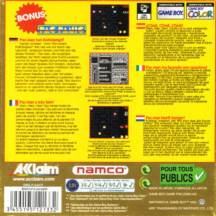 Ms. Pac-man - Special Color Edition — box-2D-back (EU)