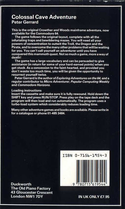 Colossal Cave Adventure — box-2D-back (EU)