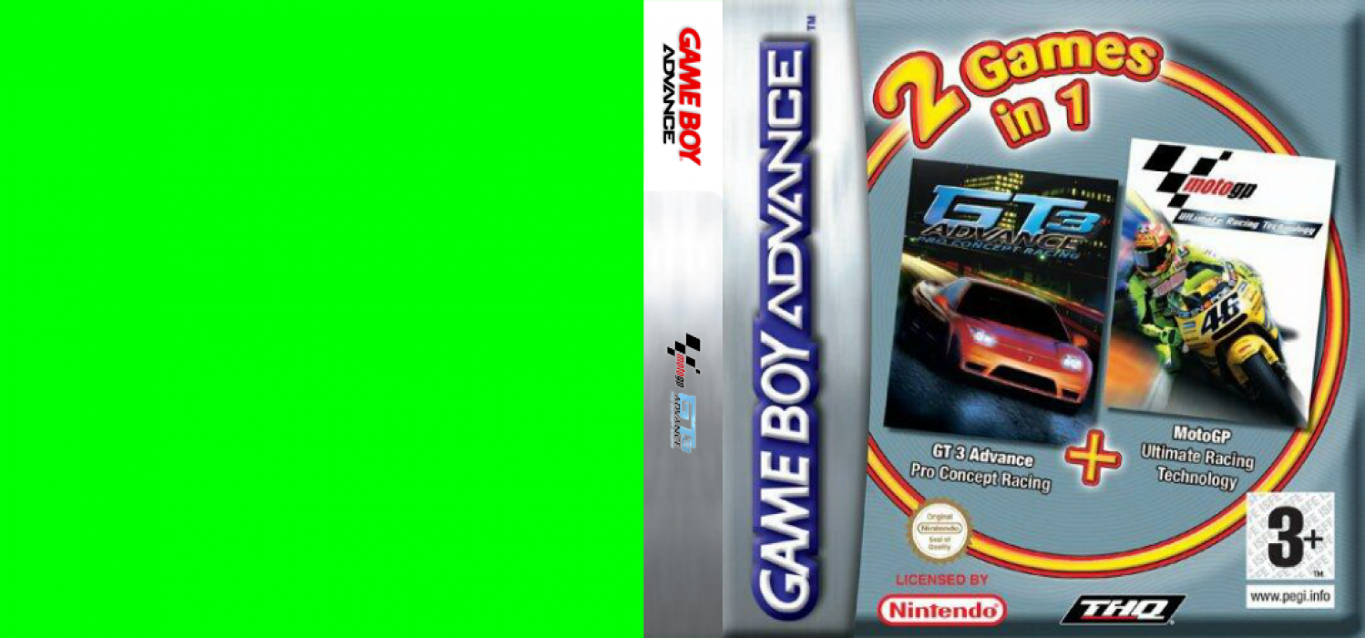 2 Games in 1 - Moto GP + GT Advance 3 - Pro Concept Racing — box-texture (EU)