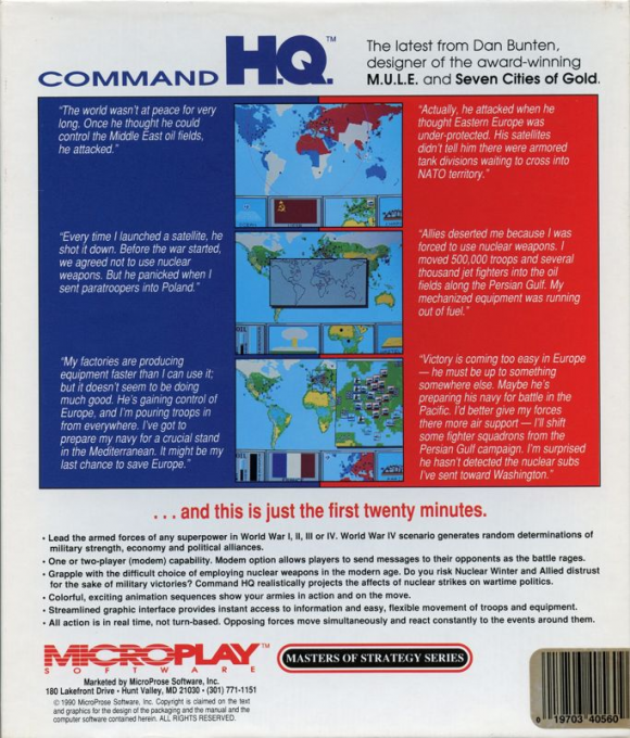Command H.Q. — box-2D-back (US)