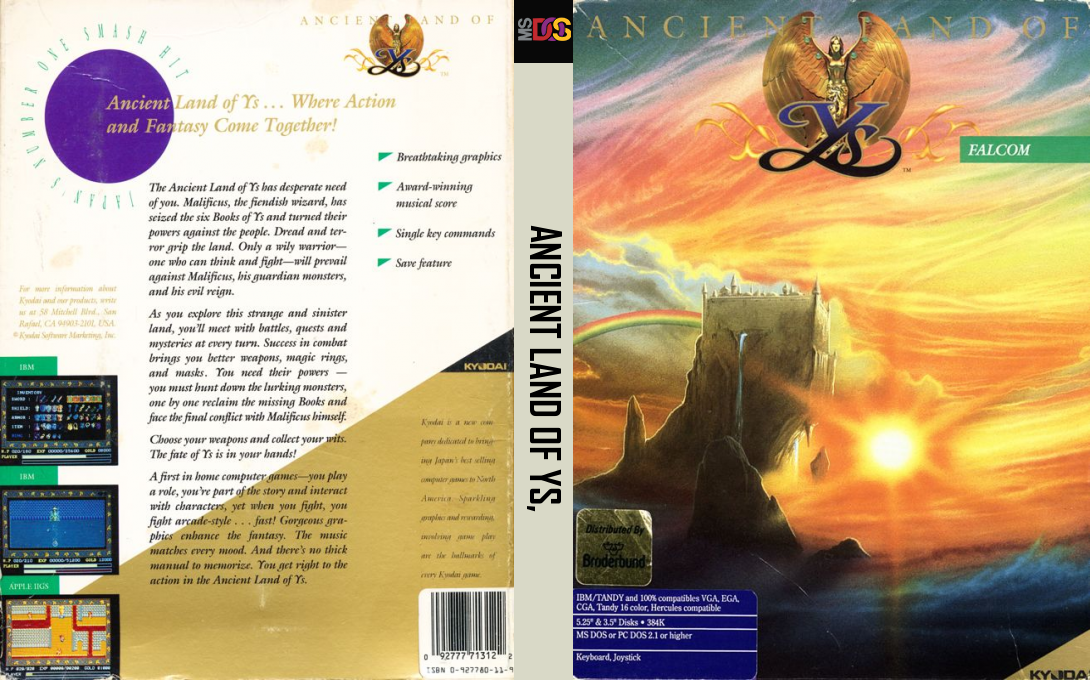 Ancient Land of Ys — box-texture (US)