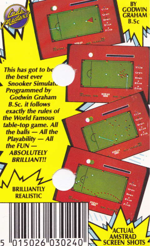 Professional Snooker Simulator — box-2D-back (EU)