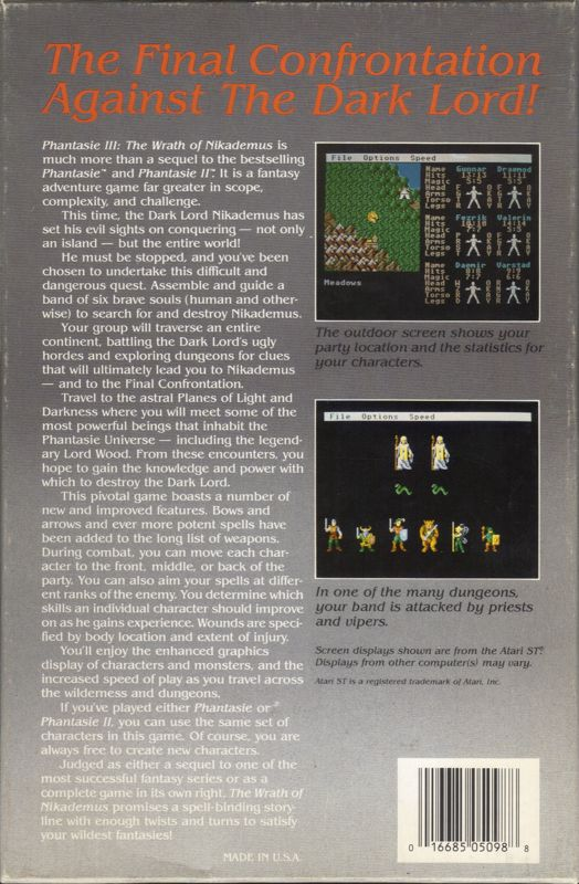 Phantasie 3 - The Wrath Of Nikademus — box-2D-back (US)