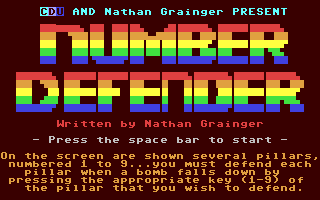 Number Defender — sstitle (WOR)