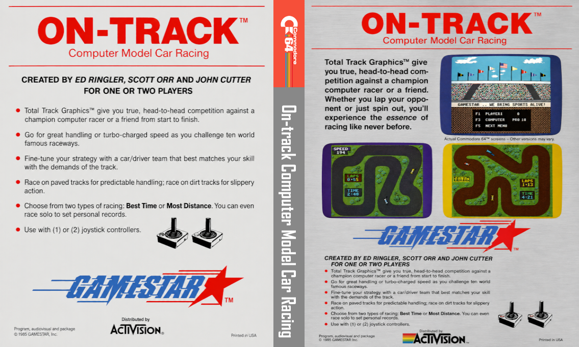 On-Track Computer Model Car Racing — box-texture (US)