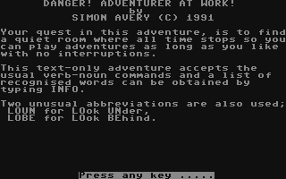 Danger! Adventurer at Work! — sstitle (WOR)