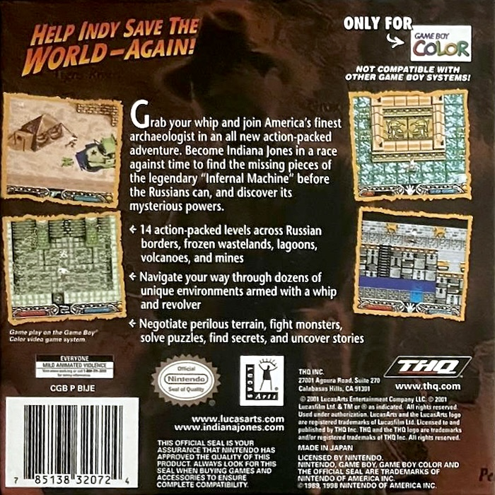 Indiana Jones and the Infernal Machine — box-2D-back (US)