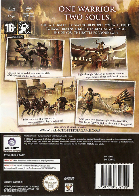Prince of Persia - The Two Thrones — box-2D-back (EU)