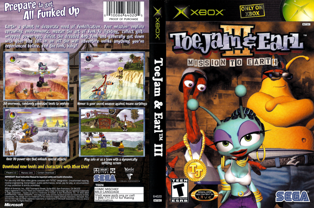 Toejam And Earl 3 - Mission To Earth — box-texture (US)