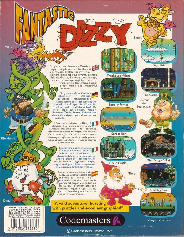 Fantastic Dizzy — box-2D-back (EU)
