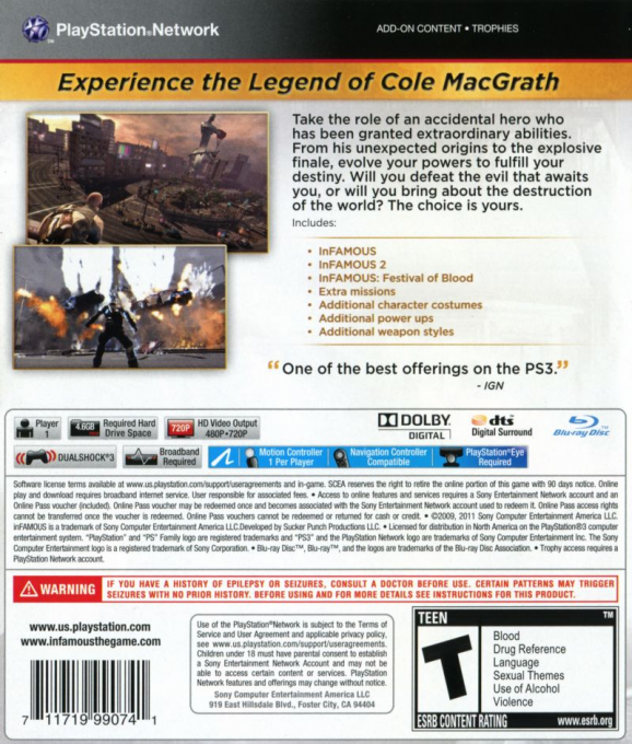 inFamous Collection — box-2D-back (US)