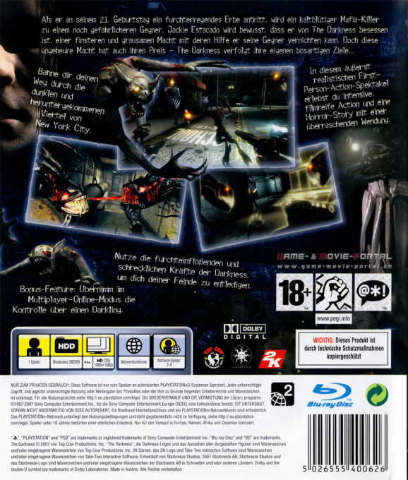 Darkness, The — box-2D-back (DE)