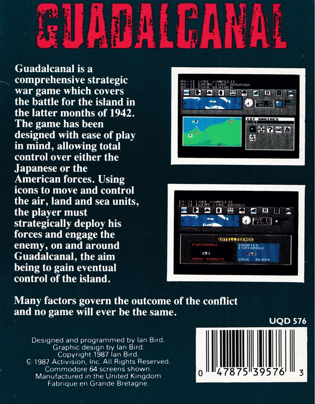 Guadalcanal — box-2D-back (EU)