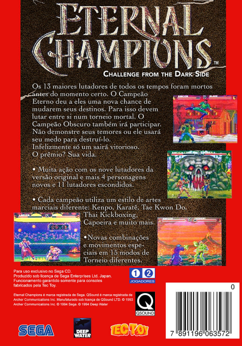 Eternal Champions - Challenge from the Dark Side — box-2D-back (BR)