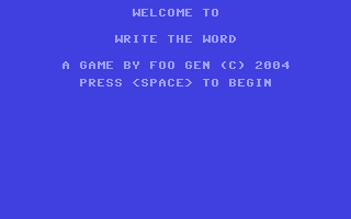 Write the Word — sstitle (WOR)