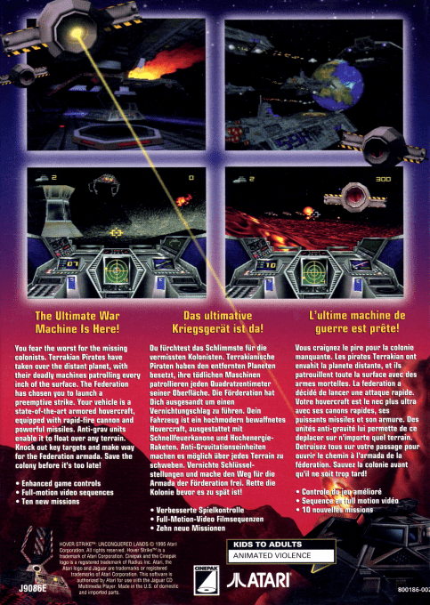 Hover Strike - Unconquered Lands — box-2D-back (WOR)