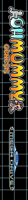 Oh Mummy Genesis — box-2D-side (WOR)