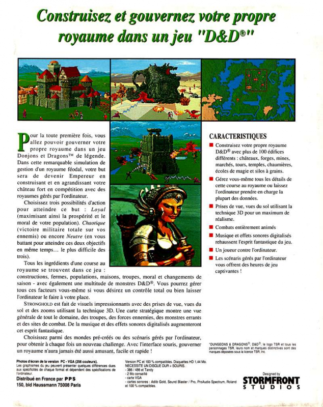 Stronghold — box-2D-back (FR)