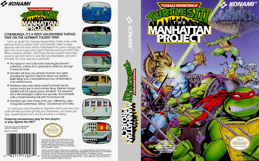 Teenage Mutant Ninja Turtles III - The Manhattan Project — box-texture (US)