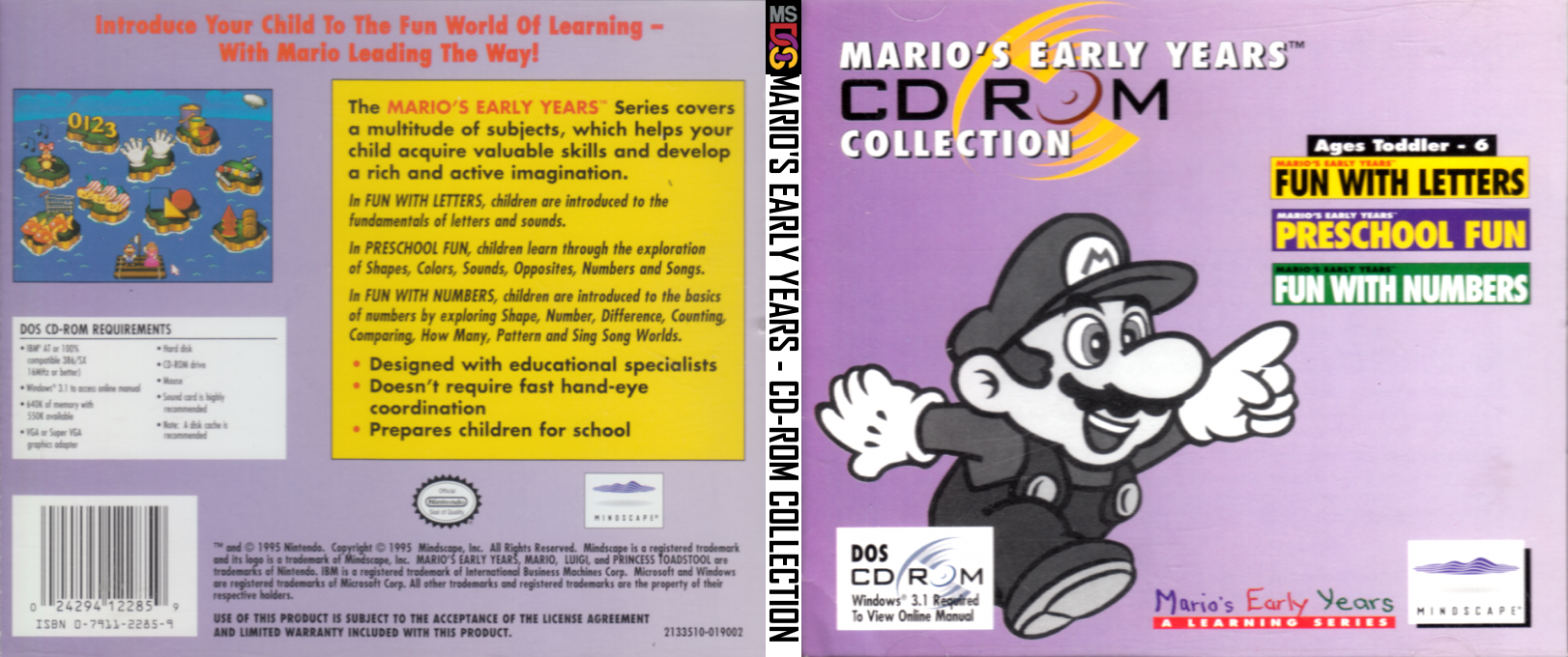 Mario's Early Years - CD-ROM Collection — box-texture (CUS)