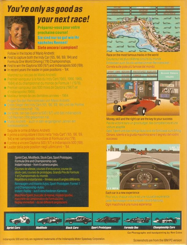 Mario Andretti's Racing Challenge — box-2D-back (EU)
