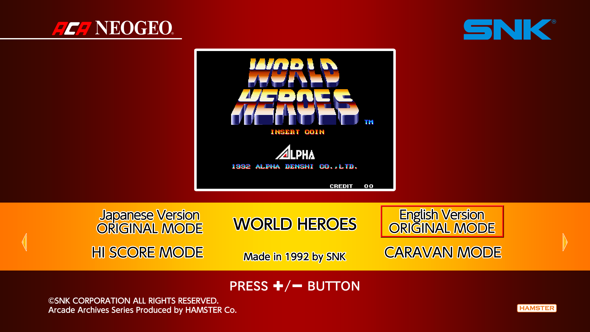 Aca Neogeo World Heroes — sstitle (WOR)