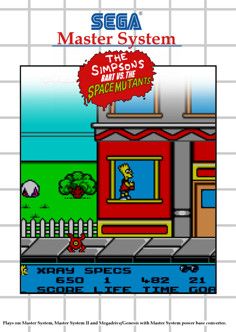 Simpsons, The - Bart vs. The Space Mutants — box-2D (SS)
