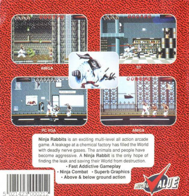 Ninja Rabbits — box-2D-back (EU)
