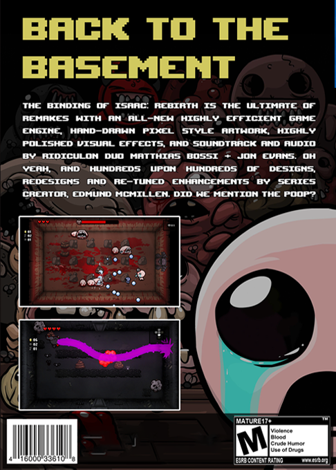 Binding Of Isaac - Rebirth, The — box-2D-back (US)