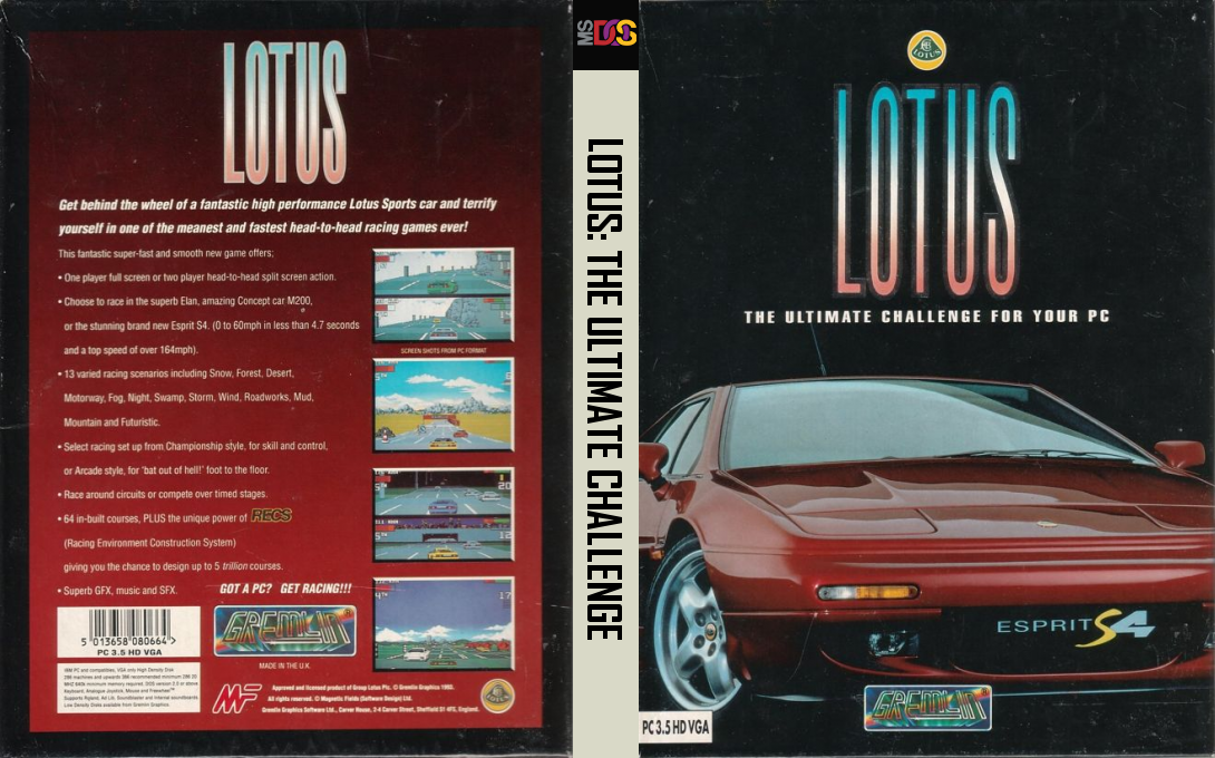 Lotus - The Ultimate Challenge — box-texture (EU)