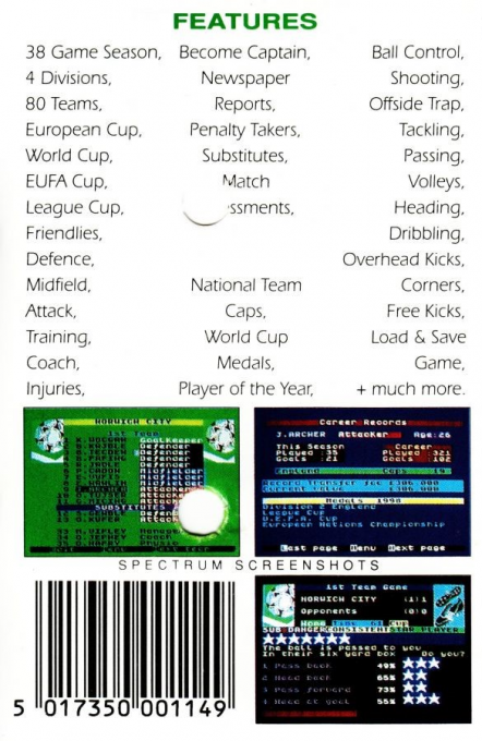 Professional Footballer — box-2D-back (EU)