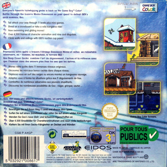 Gex 3 - Deep Pocket Gecko — box-2D-back (EU)
