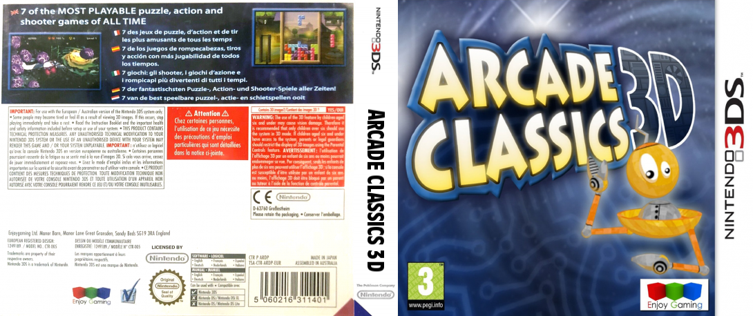 Arcade Classics 3D — box-texture (EU)