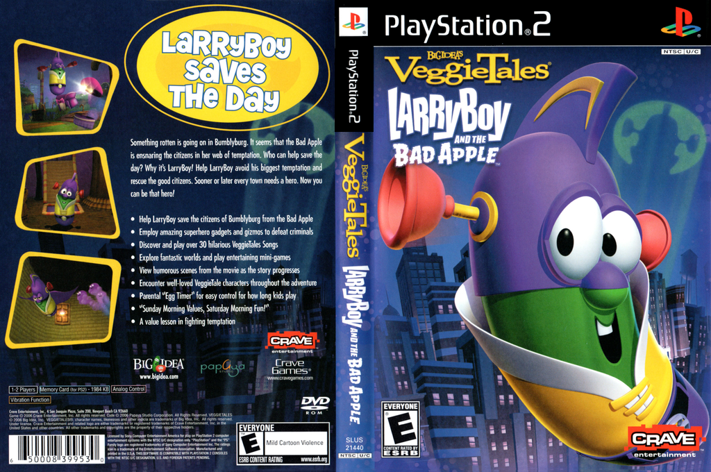 Big Idea's VeggieTales - LarryBoy and the Bad Apple — box-texture (US)
