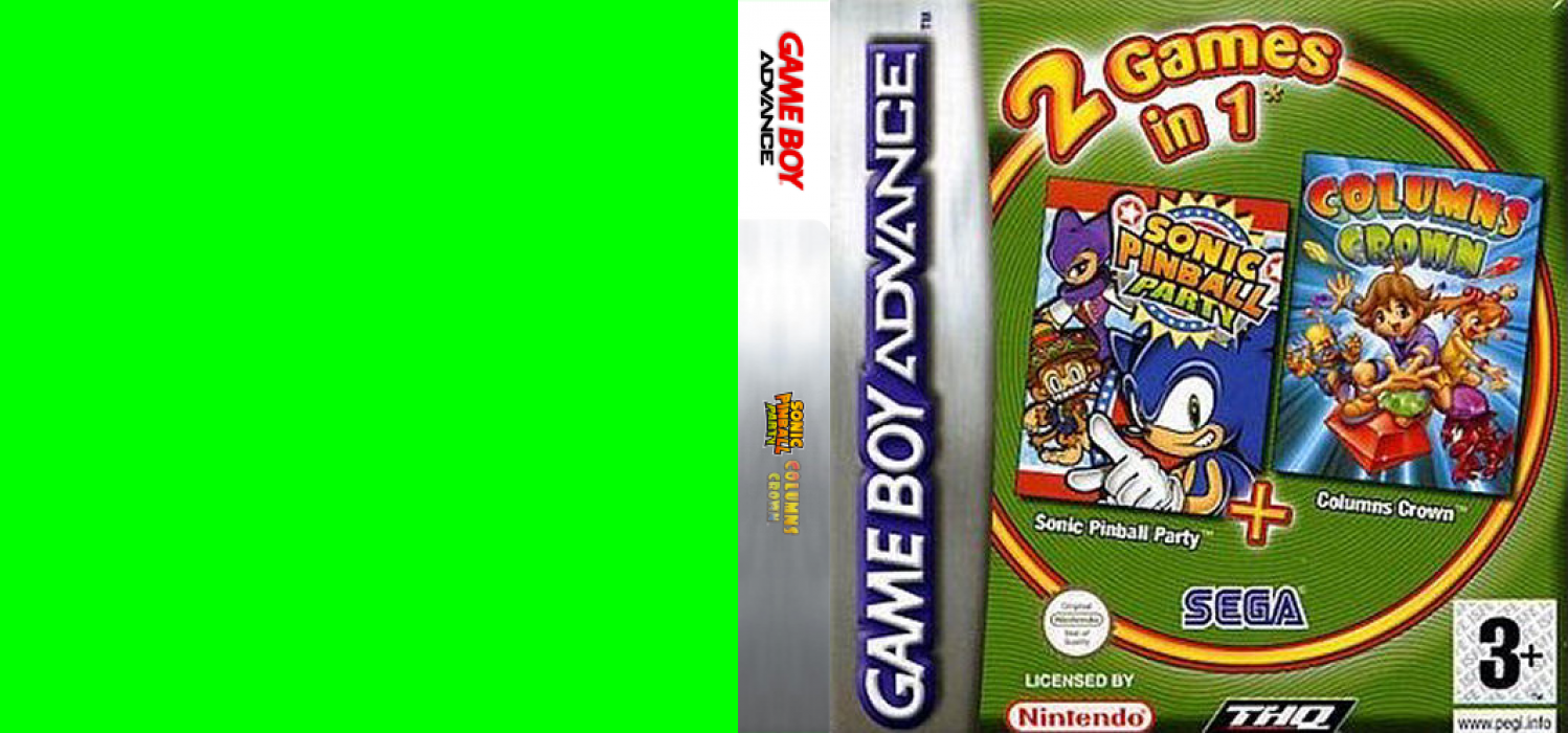2 Games in 1 - Sonic Pinball Party + Columns Crown — box-texture (EU)