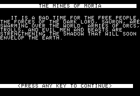 Eamon 108 - The Mines of Moria — ss (WOR)