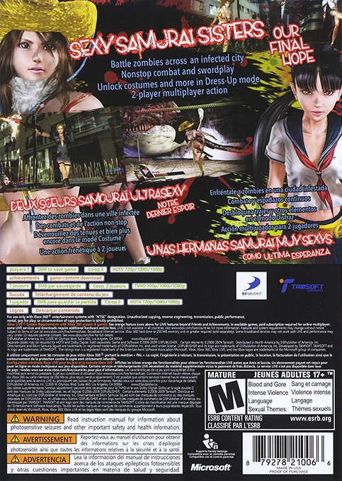 Onechanbara - Bikini Samurai Squad — box-2D-back (US)