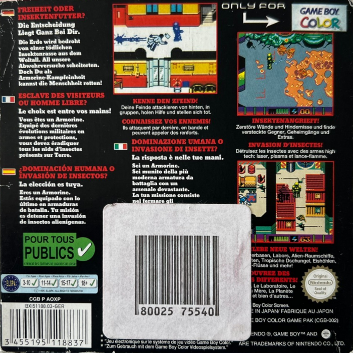 Armorines - Project S.w.a.r.m. — box-2D-back (EU)
