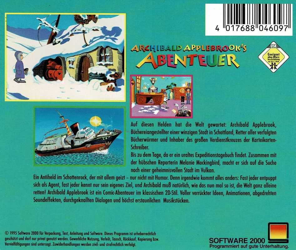 Archibald Applebrook's Abenteuer — box-2D-back (DE)